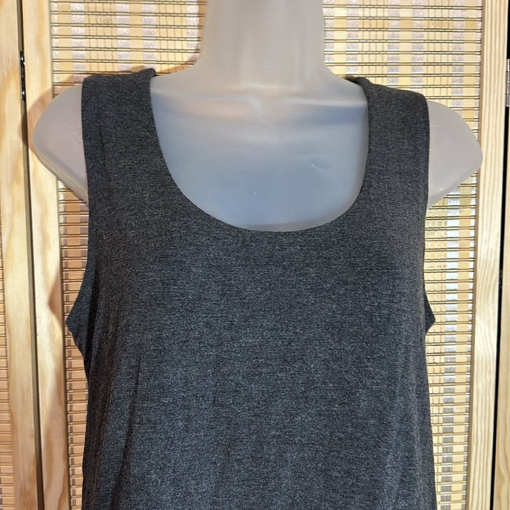 Grace Dark Heather Gray Heavy Weight Tank Top Large - Picture 2 of 13